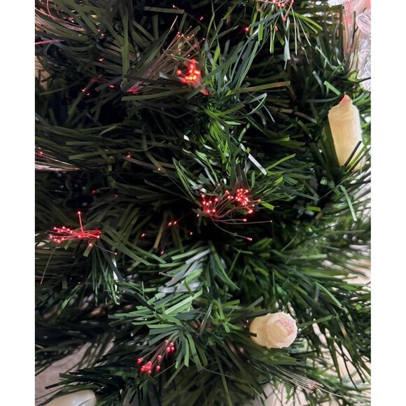 Fiber Optic Artificial Christmas Tree Angel Candle Ornaments LED Star Topper 2' - Picture 4 of 13